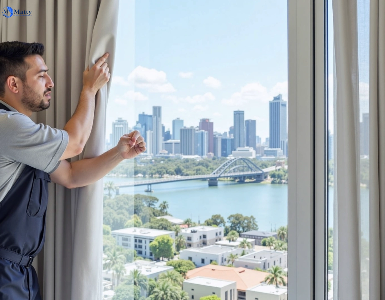 Professional curtain steam cleaning service werrington-downs-nsw QLD by Matty Curtain Cleaning